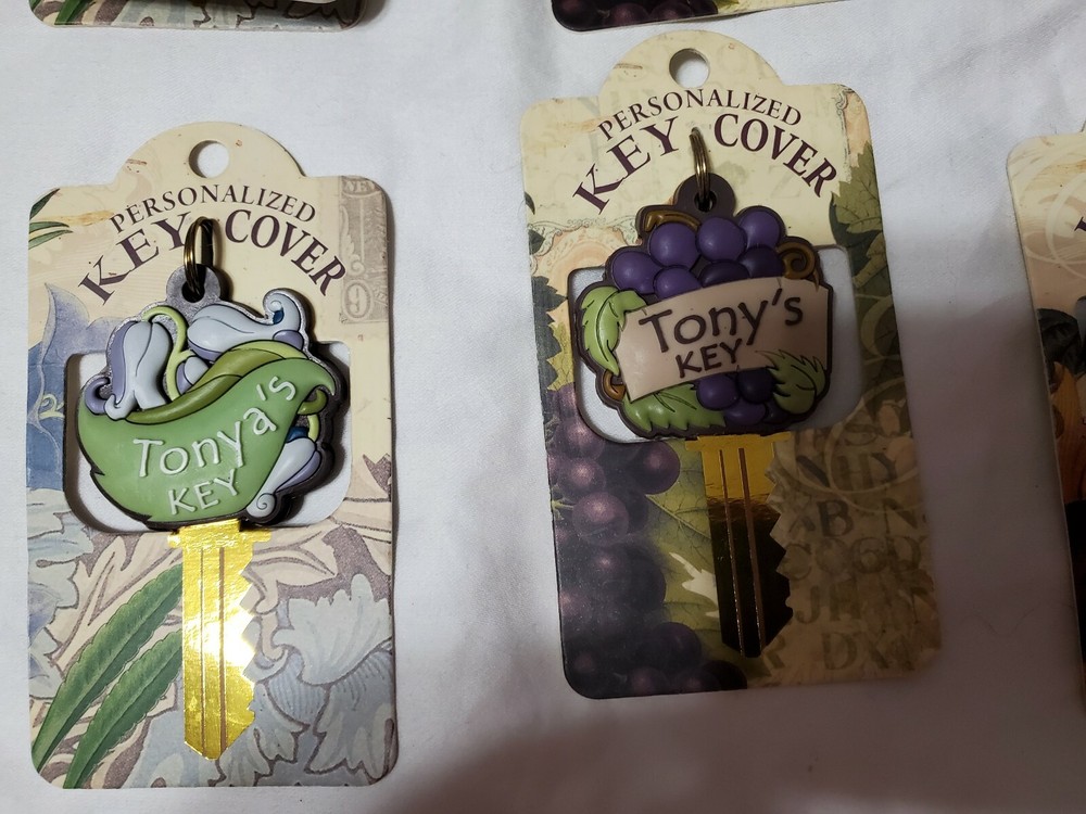 PERSONALIZED KEY COVERS NAMES WITH D & T