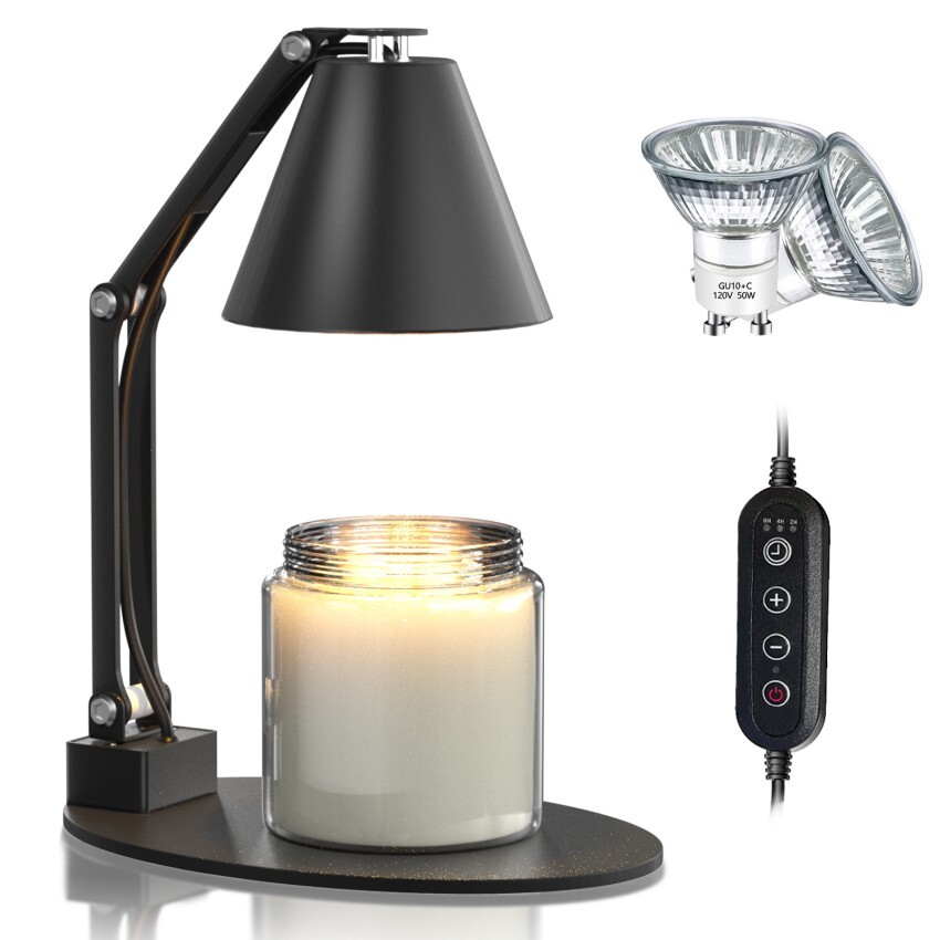 Candle Warmer Lamp with Timer. Foldable and Height adjustable. Fits all sizes.