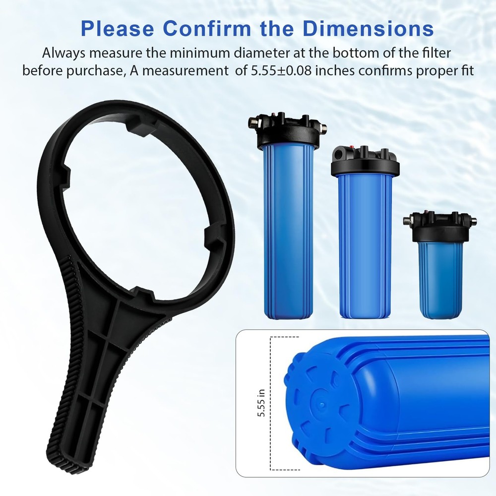 Water Filter Wrench set Heavy Duty fits Big Blue Filter Housing