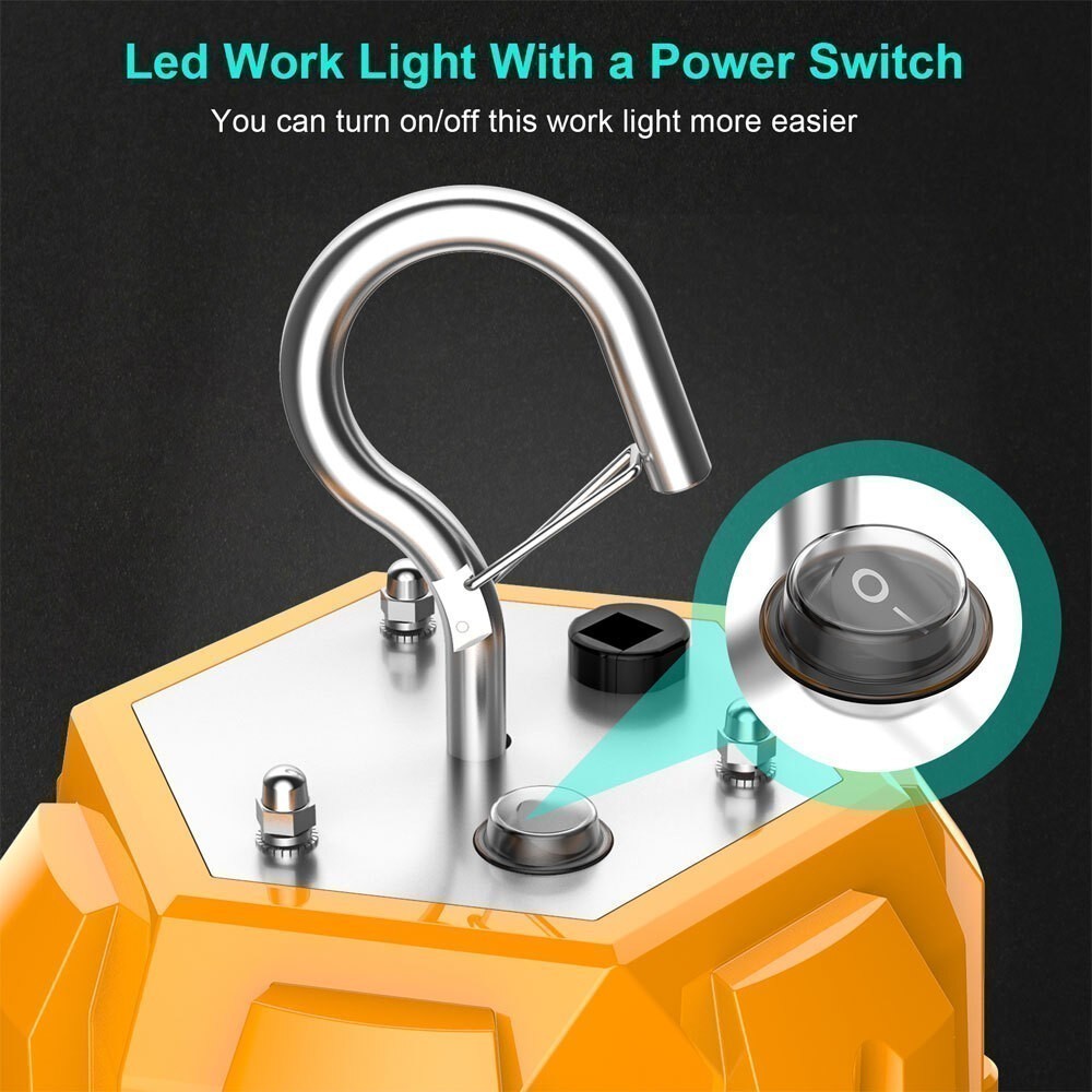 KUKUPPO 150W LED Temporary Work Light Construction Workshop Job Site Lighting