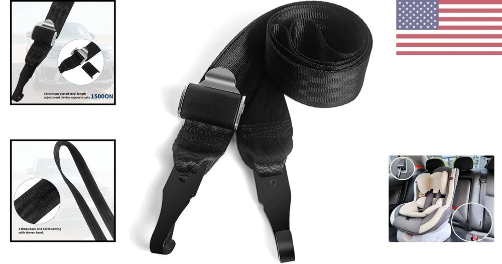 Double-Headed LATCH Interface Connector Strap for Ultimate Baby Seat Safety