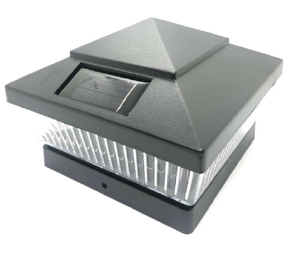 1-Pack Black / White / Copper 4" 5" 6" Solar Post Deck Cap Fence LED Light Vinyl