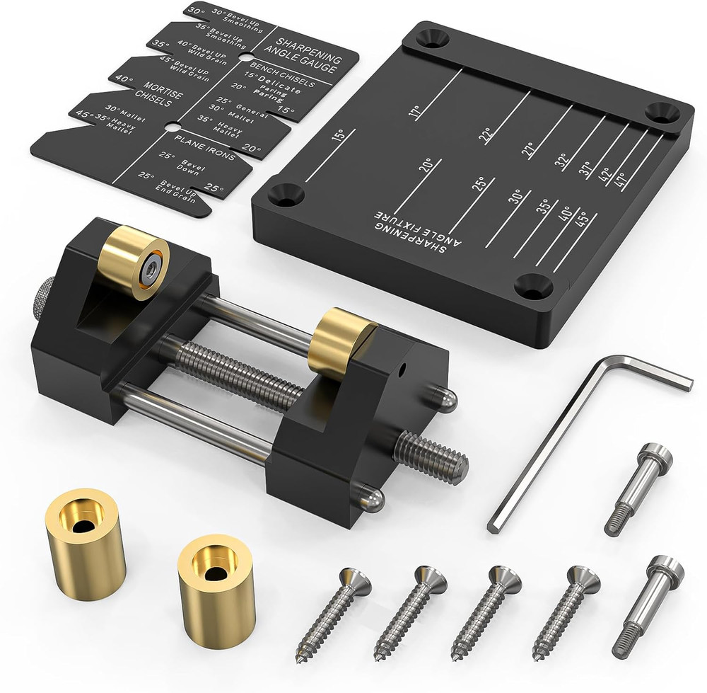 Precise Chisel Sharpening Jig Kit Honing Guide System for Woodworking Chisels