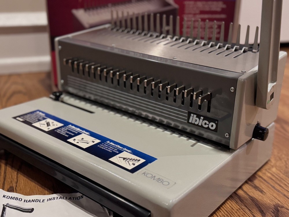 Ibico Kombo Manual Binding System 27140 Machine Book Binder Heavy Duty WITH BOX