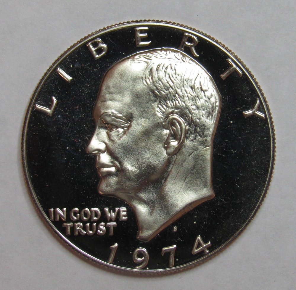 1974 S $1 Clad Proof Ike Dollar