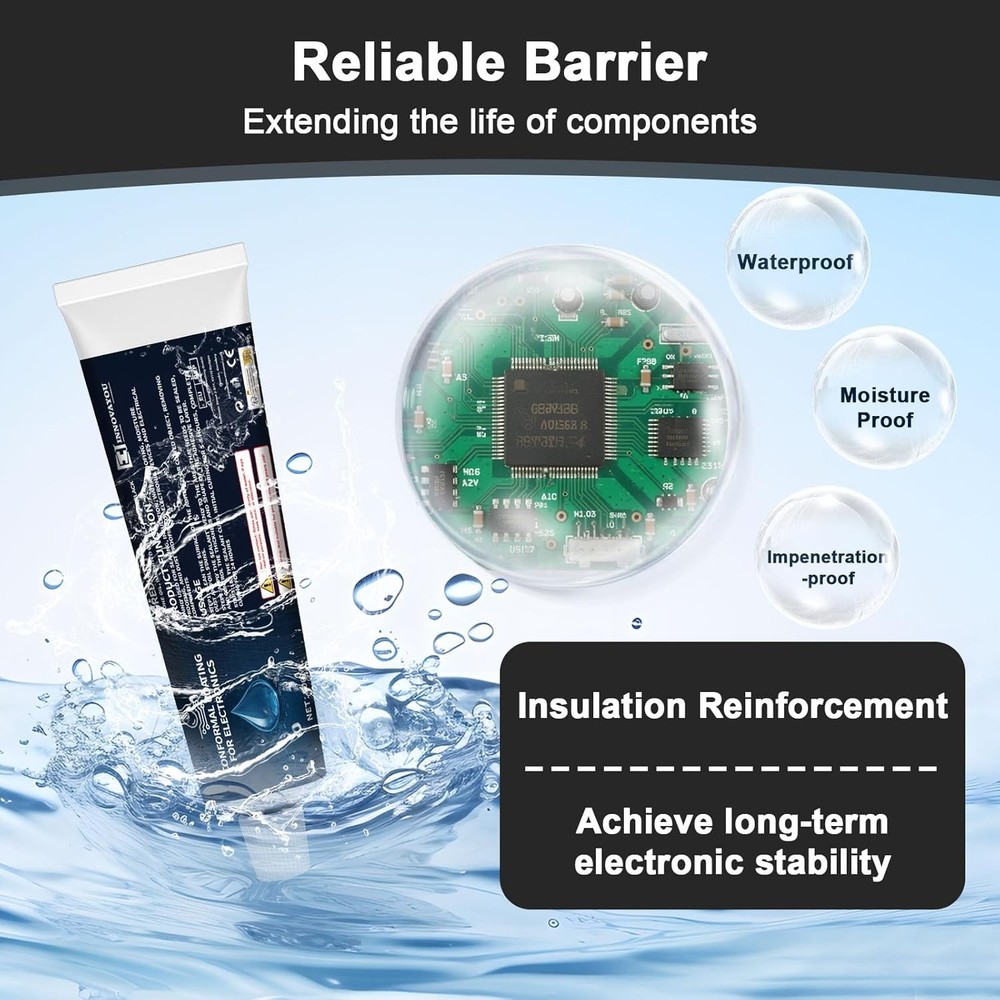 100ml White Conformal Coating for Electronics, Silicone Coating...
