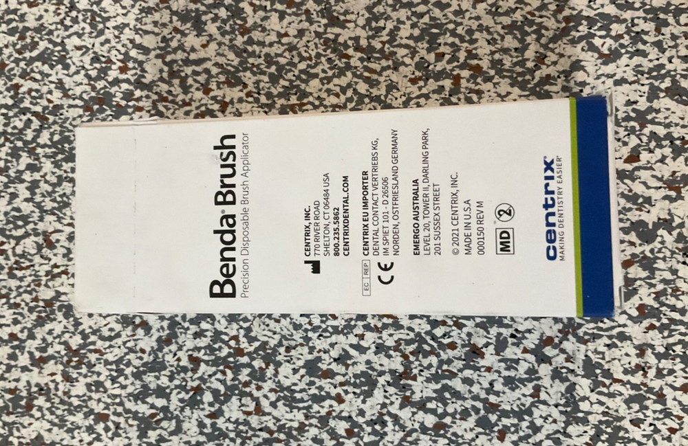 Centrix Benda Brush Mini Disposable Bendable Applicator Brushes Open Box