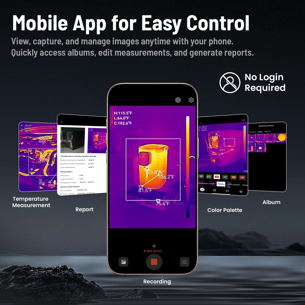 LAUREII IR High Resolution Wireless Thermal Camera for Android & iOS Smartphone