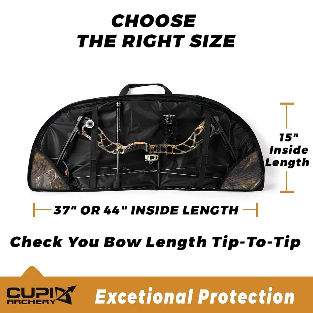 Compound Bow Case Soft Light-Weight Bow Bag with Arrow Pocket and Backpack St...