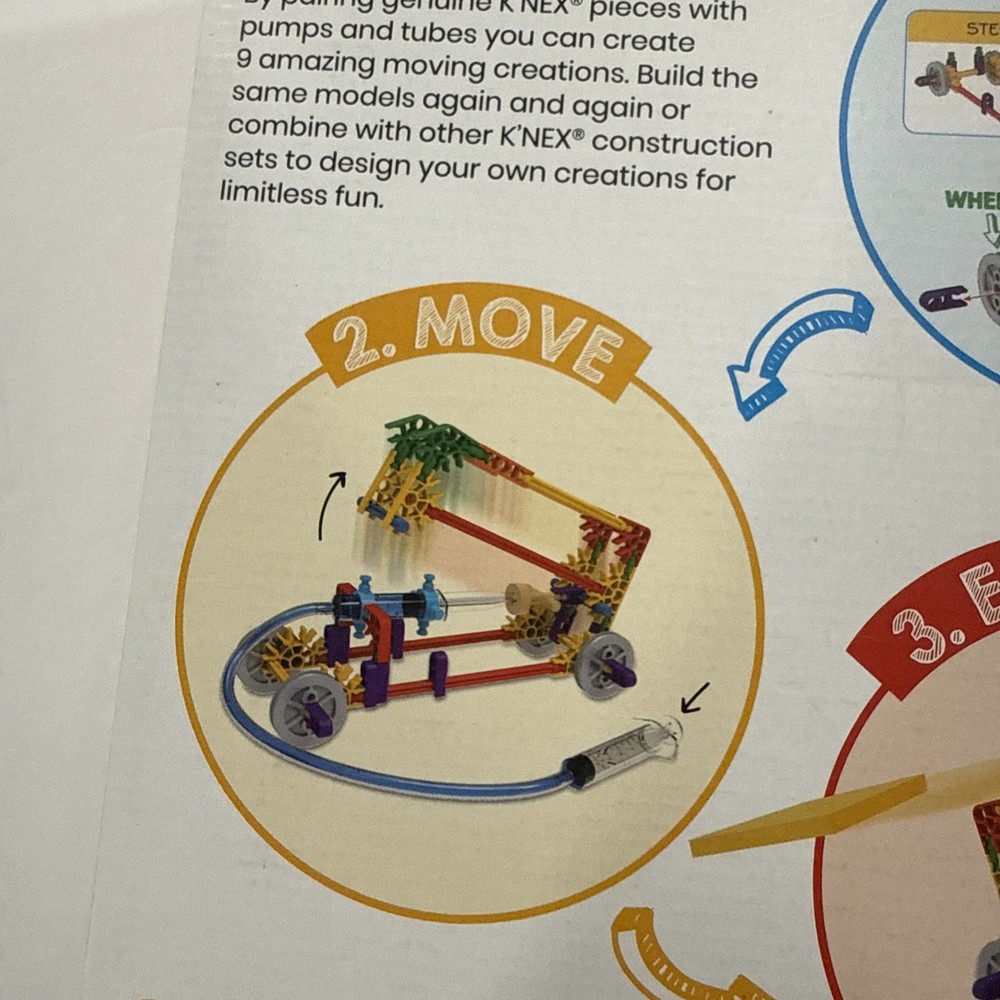 hand2mind Moving Creations with K'NEX Book/Building Kit STEM Science Complete