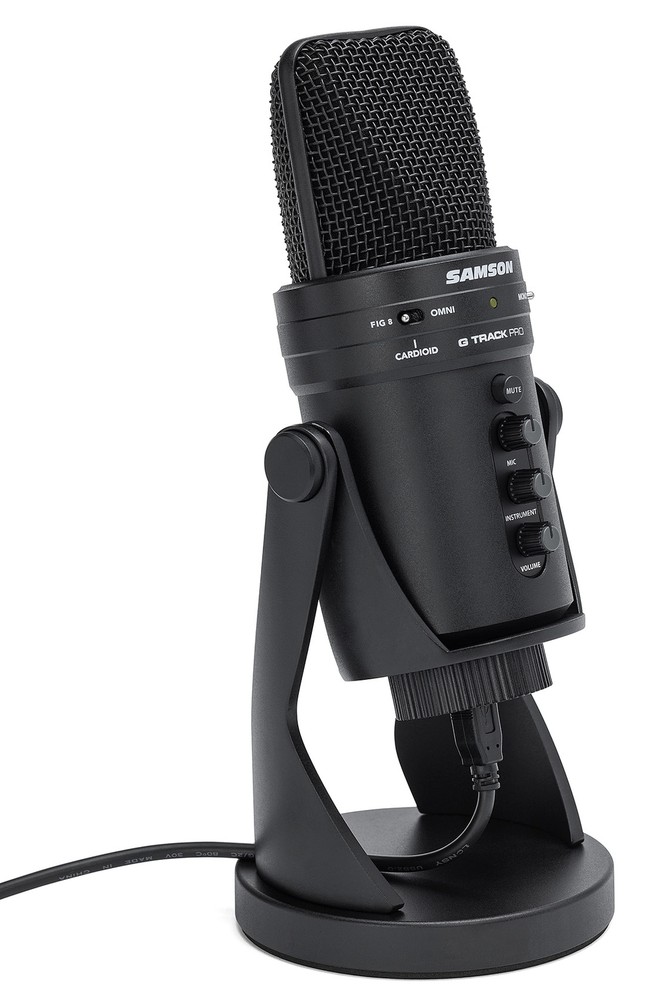 SAMSON G-Track Pro USB Recording Microphone Mic+Audio Interface+Pop Filter