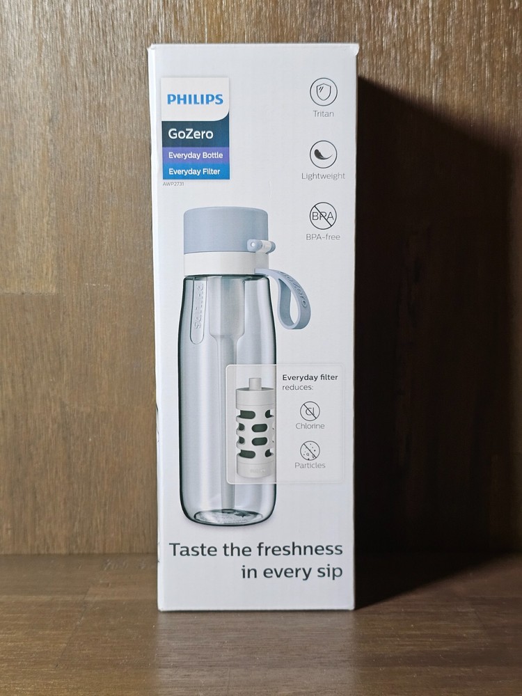 NEW Philips GoZero Everyday Bottle & Filter AWP2771 18.6oz
