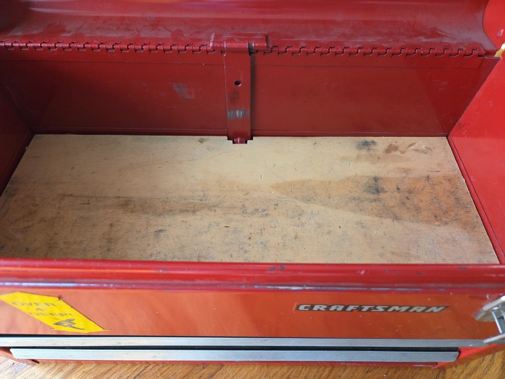 Vintage Craftsman 2 Two Drawer Deep Top Tool Box Red Toolbox