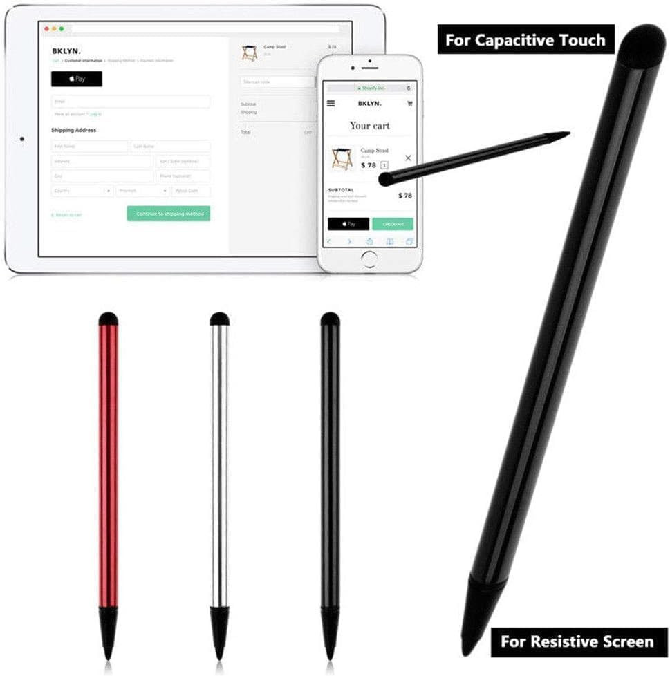 2pcs Black Stylus Pens for Universal Touch Screen Devices - Compatible with iPad