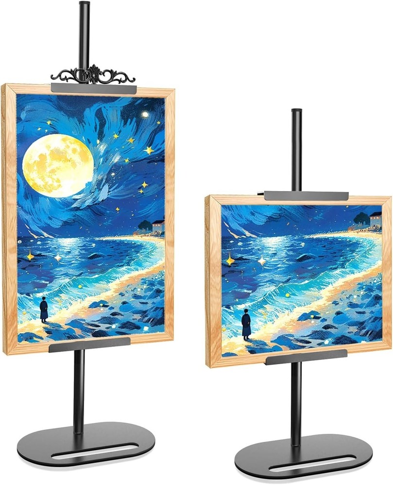 Adjustable Tabletop Picture Frame Stand with Removable Decorative Top,Metal D...
