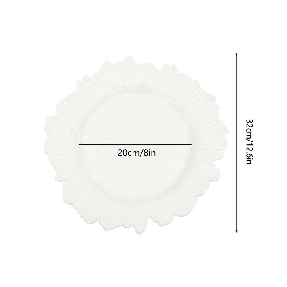 Round Plastic Reef Plate Dinner Wedding Party Tableware Plates Mats Decoration
