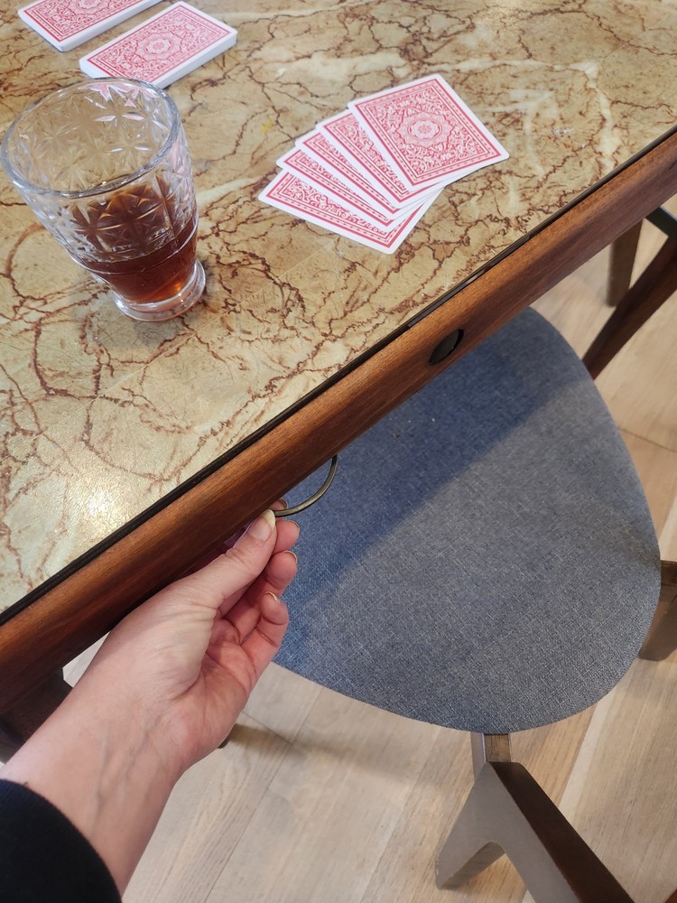 "JAY" Folding Bridge Table Patented M. Ltd. London S.W.I.