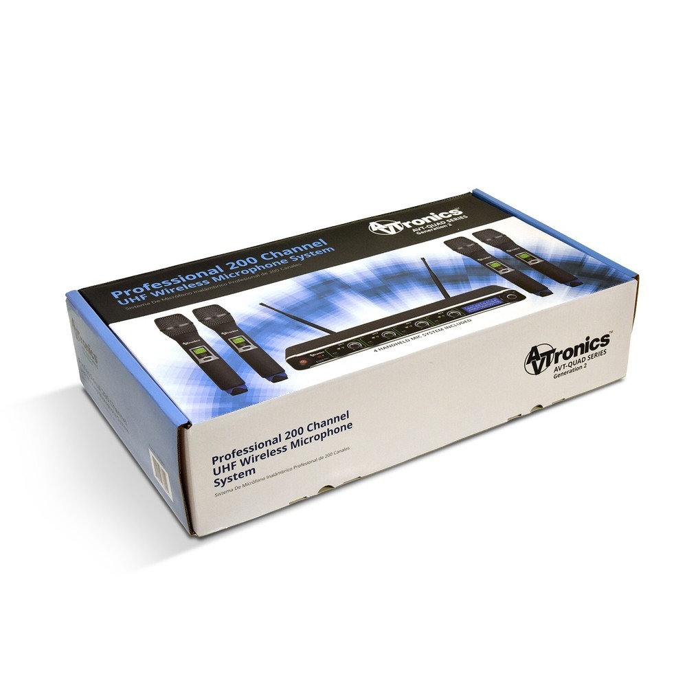 AVTronics Professional 200 Channel UHF Wireless Microphone System