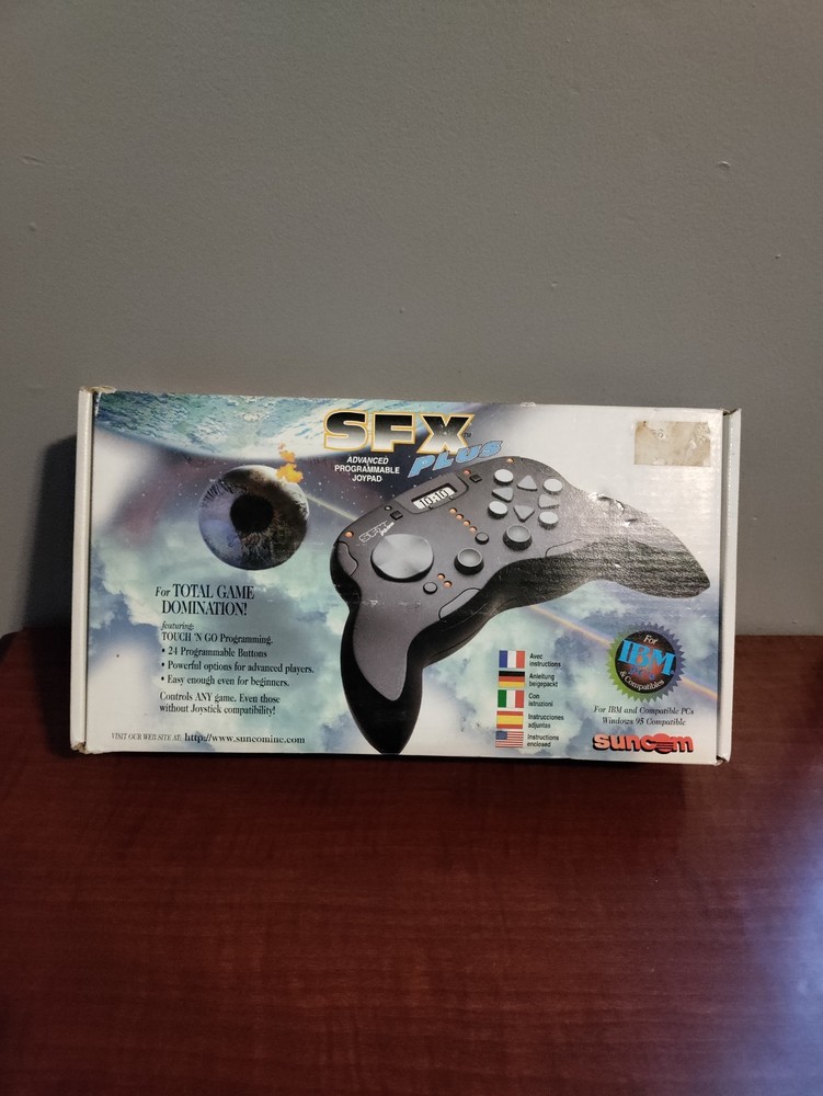 RARE Advanced Programmable Joypad IBM SFX PLUS Suncom Model #7-1060-0.