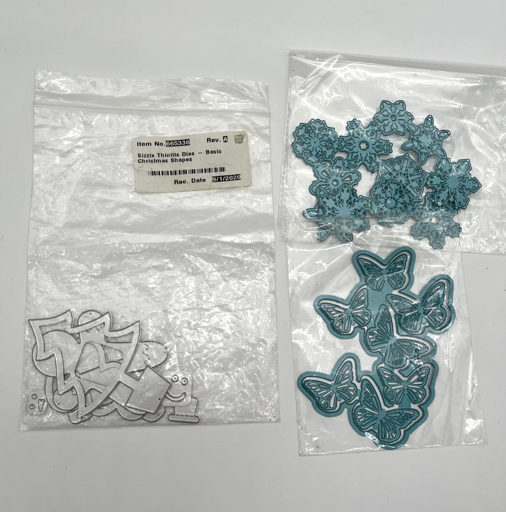 Huge Sizzix Thinlits Cutting Dies Lot Mixed New & Used Scrapbooking Card Making