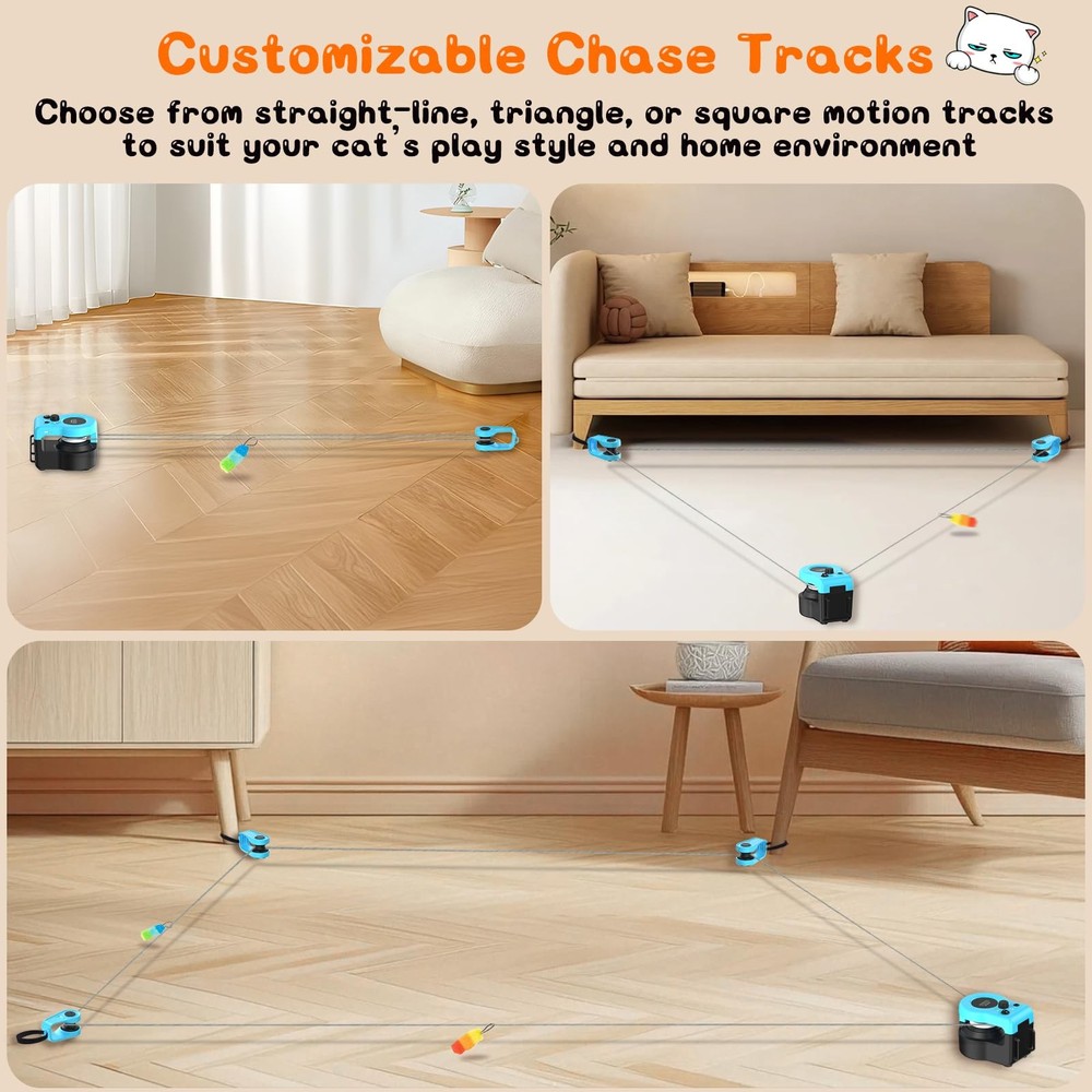 Interactive Cat Toy for Indoor - Automatic Cat Treadmill with Remote Control,...