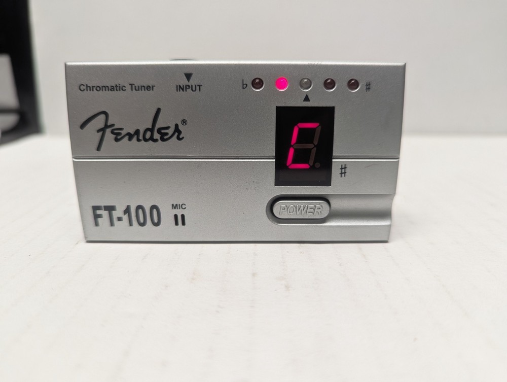 FENDER FT-100 CHROMATIC TUNER - Tested, Works!