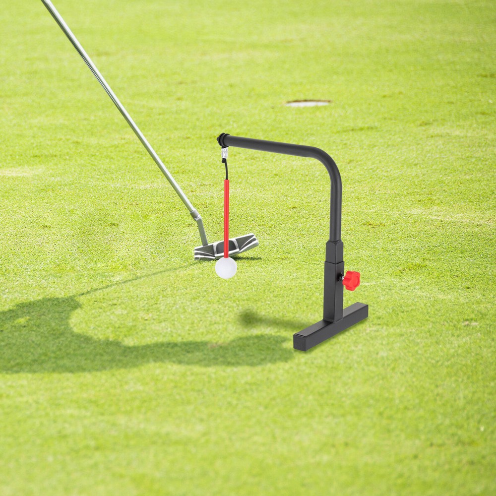 Golf Swing Trainer Aid-Durable Iron Golf Practice Swing Groover & Hitting Hanger