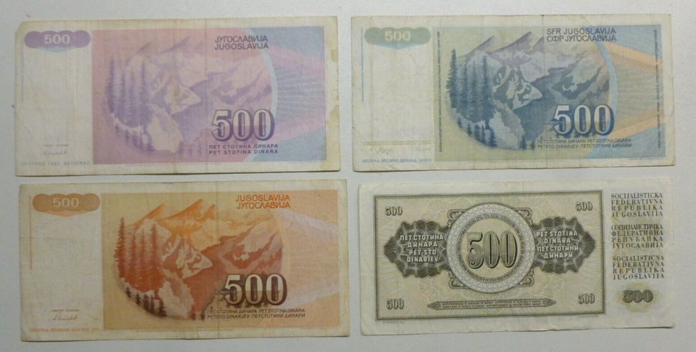 Yugoslavia huge collection 54 different old Banknotes 1955-1996 Circulated