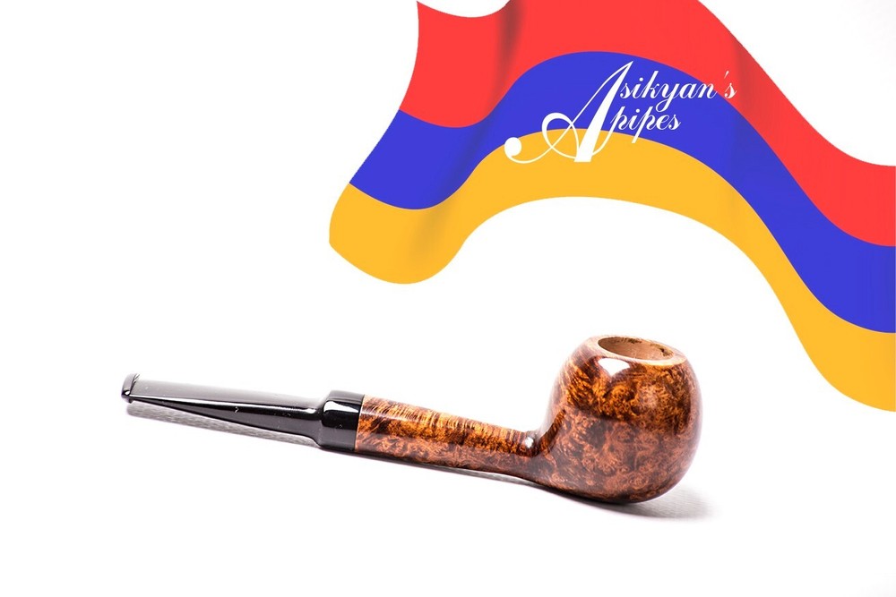 Asikyan Pipe #427/24 Apple Smooth Partially Rusticated Hand Made