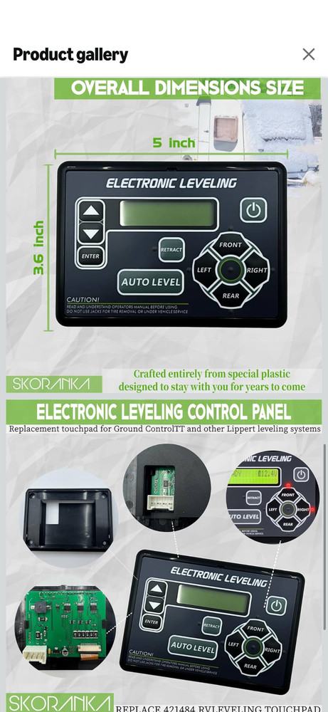 RV Leveling Touchpad Control Panel Replacement 421484 Compatible with Lippert