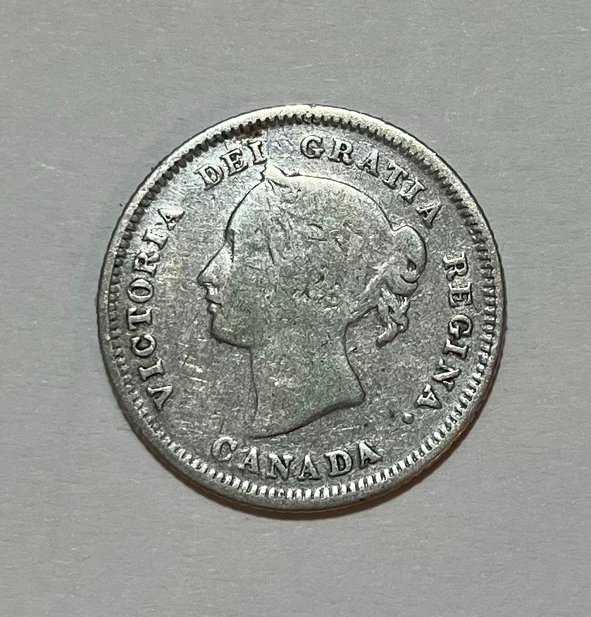 1881 H Canada Silver 5 Cents