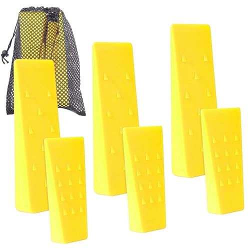 6 Pack Tree Felling Wedges with Spikes for Safe Tree  Assorted Sizes , Colors