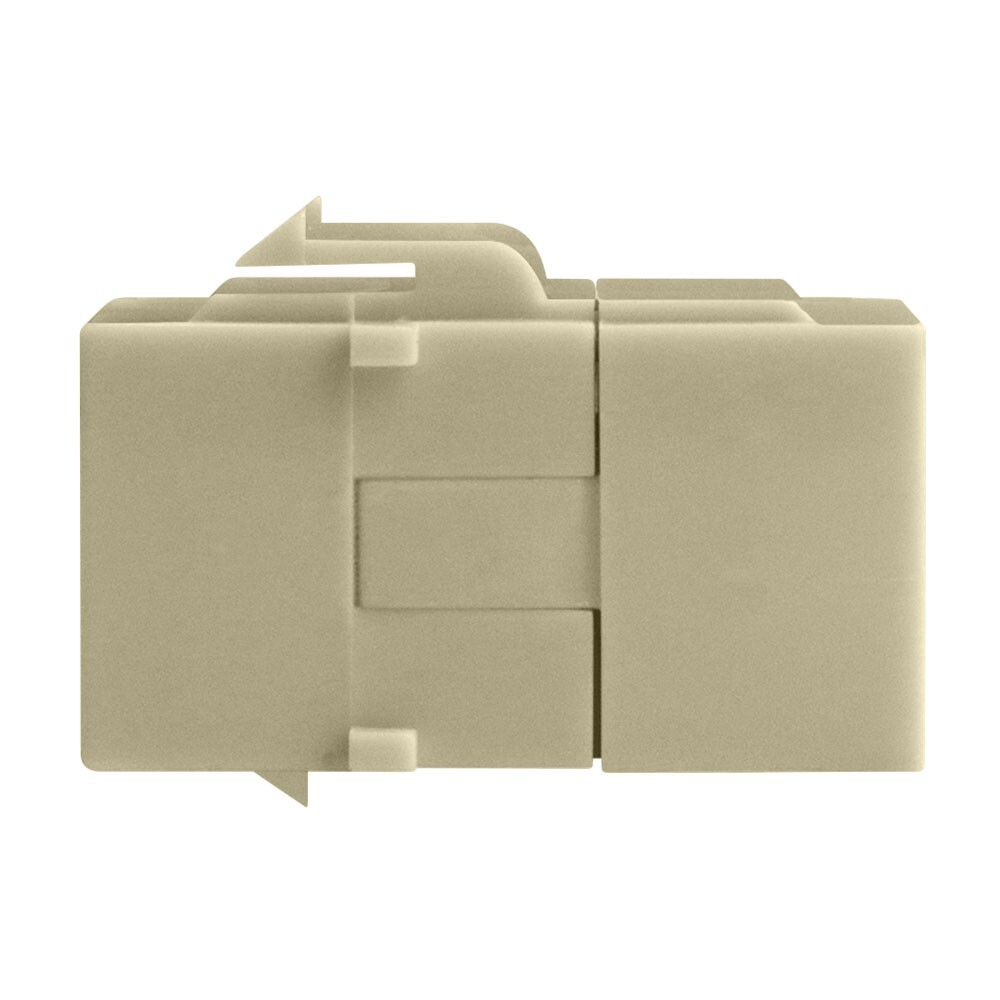 Construct Pro Cat5e Keystone Pass-Through Coupler Jack Insert (Ivory, 5-Pack)