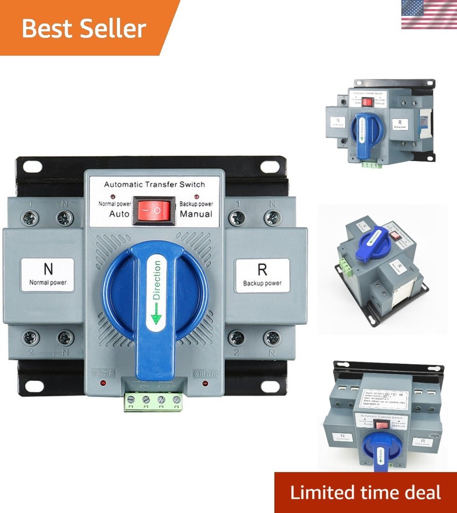 Metal 63A Automatic Transfer Switch with Overload Protection & Safety Features