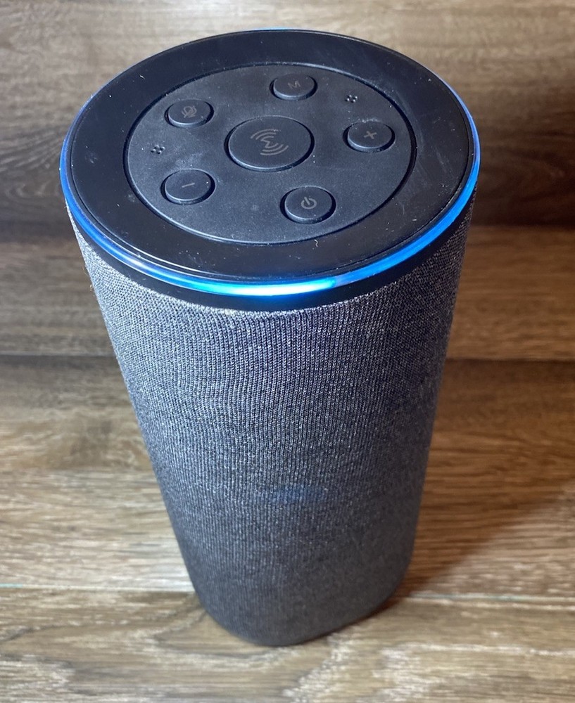 Sharper Image SWF1002 Speaker Alexa Enabled Bluetooth Smart Speaker Light Gray