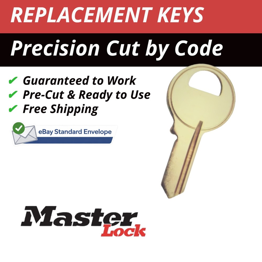 Master lock Padlock Replacement Key Cut to Code 2251-2500