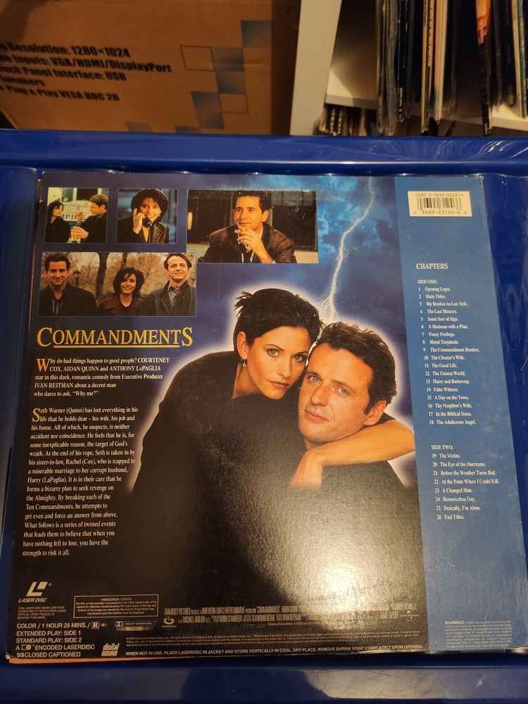 Commandments Courtney Cox Laserdisc