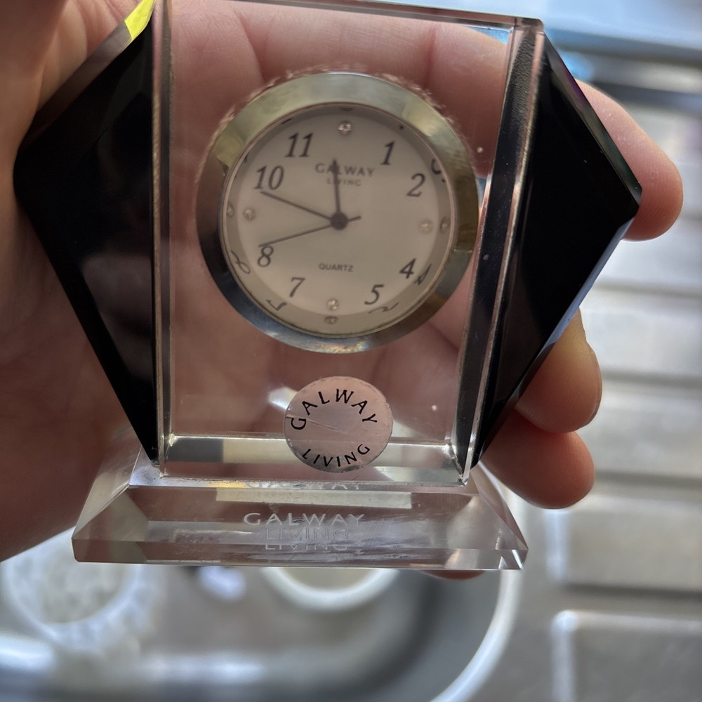 Galway living crystal clock