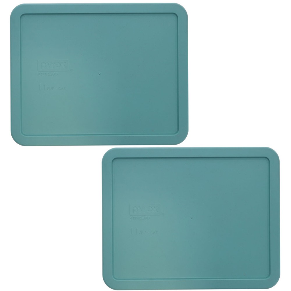 Pyrex 7212-PC 11-cup Jade Dust Food Storage Lids (2-Pack)