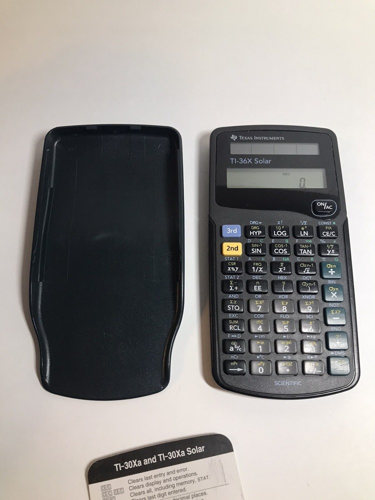 TI-36X Solar Powered Texas Instruments Calculator with Case￼ School Math