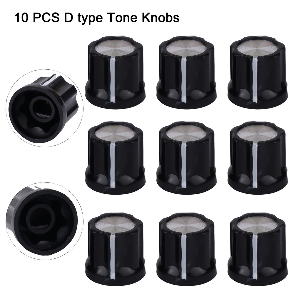 Compact and Easy to Use 10pcs D Type Volume Control Potentiometer Knobs