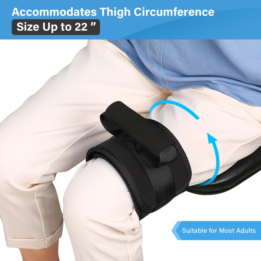 Hoomtree Leg Lifter Strap for Limited Mobility,Thigh 1 pc, Black