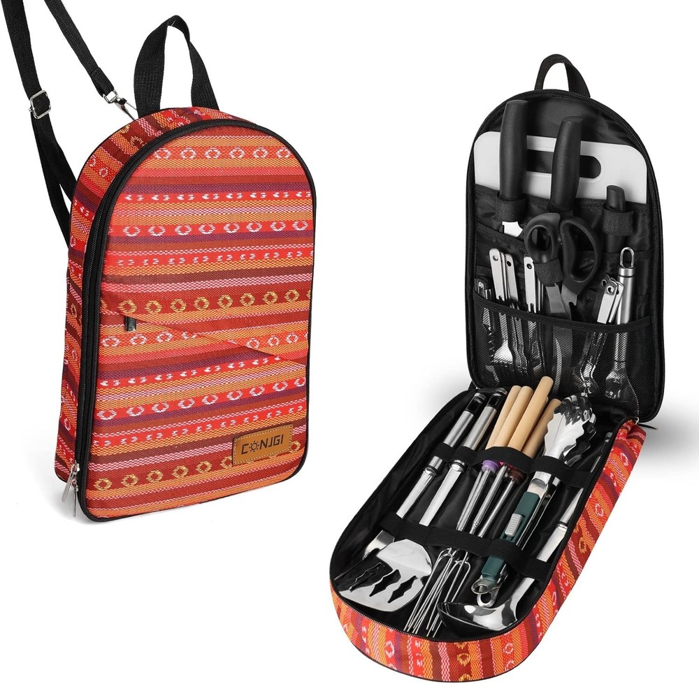 Camping Cookware Storage Bag - Camping Cooking Utensils Set Bag Camping Tool ...