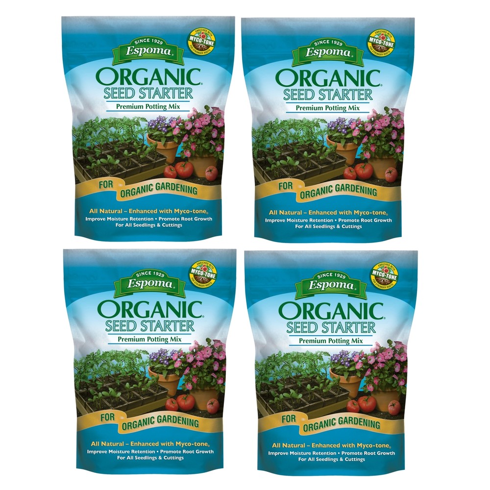 Espoma (#SS8) Organic Seed Starter Potting Mix, 8 Quart Bag (4 Pack)