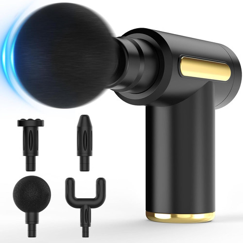 Massage Gun, Small Travel Tool, Gun Deep Tissue,Percussion Black