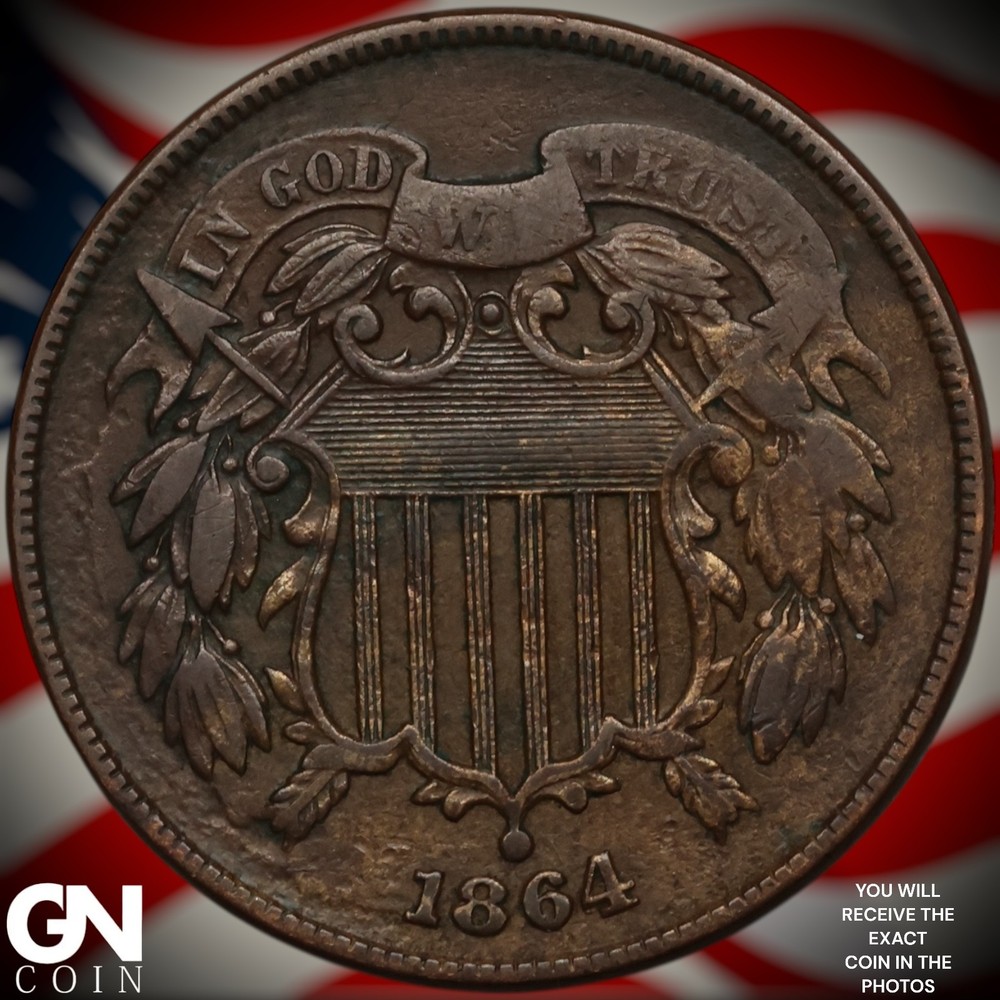 1864 2 Cent Piece A2298