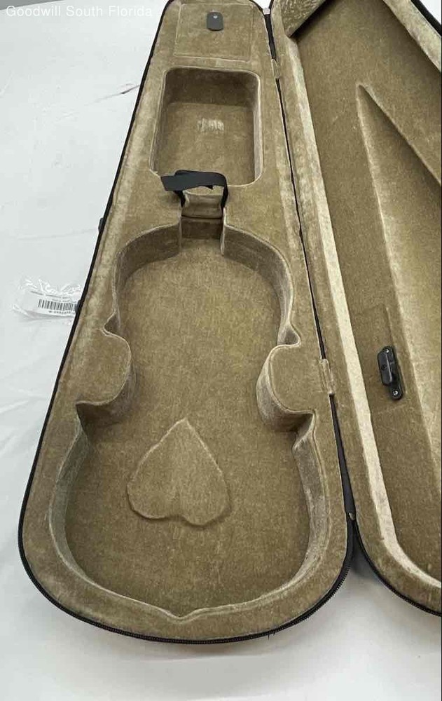 Black Solid Fabric Handle Zipper Storage Musical Instrument Violin Case