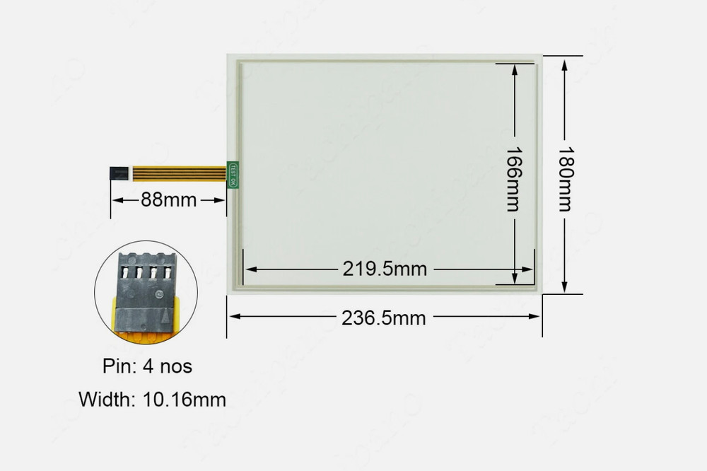 For Microinnovation XVS-430-10MPI-1-10 Touch Panel Screen Glass amk