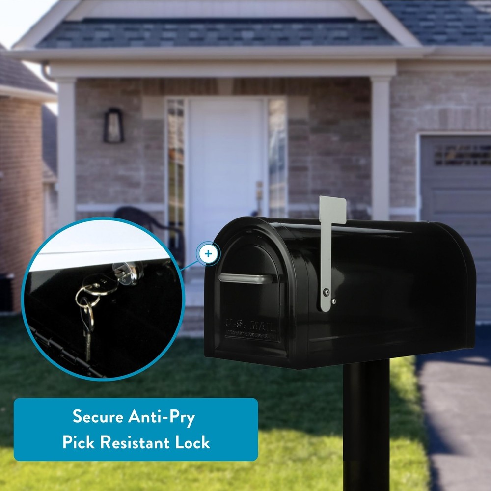 L Mailboxes Reliant Galvanized Steel Locking Post Mount Mailbox Compatibility Co