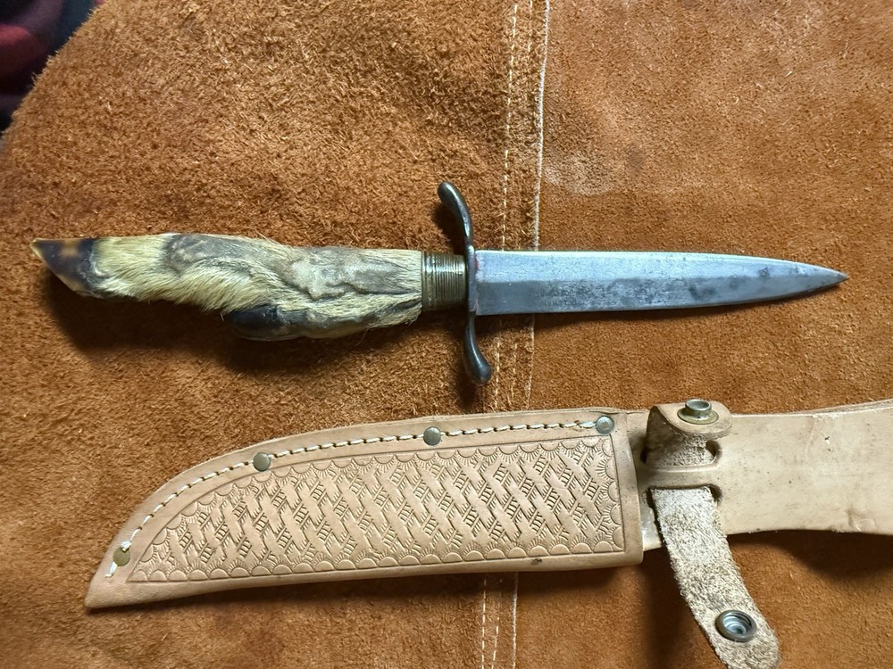 Vintage German stag foot dagger ￼